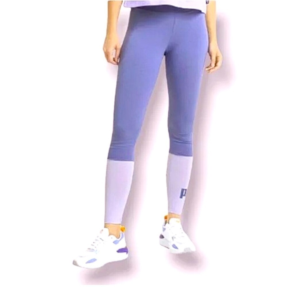 Puma Womens Colorblock Tight Fit Leggings Women’s Size XS Hazy Blue Purple NWT!